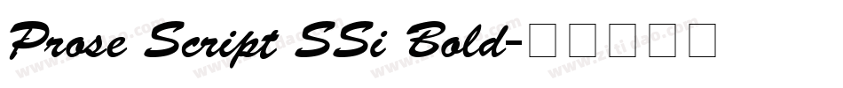 Prose Script SSi Bold字体转换
